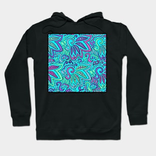 Aqua Cool Paisley Hoodie